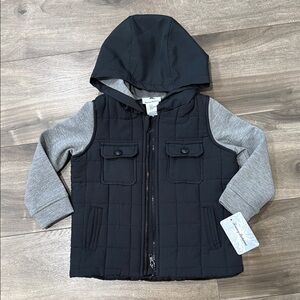 Tommy Bahama Black and Gray Kids Hooded Jacket